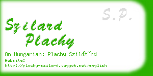 szilard plachy business card